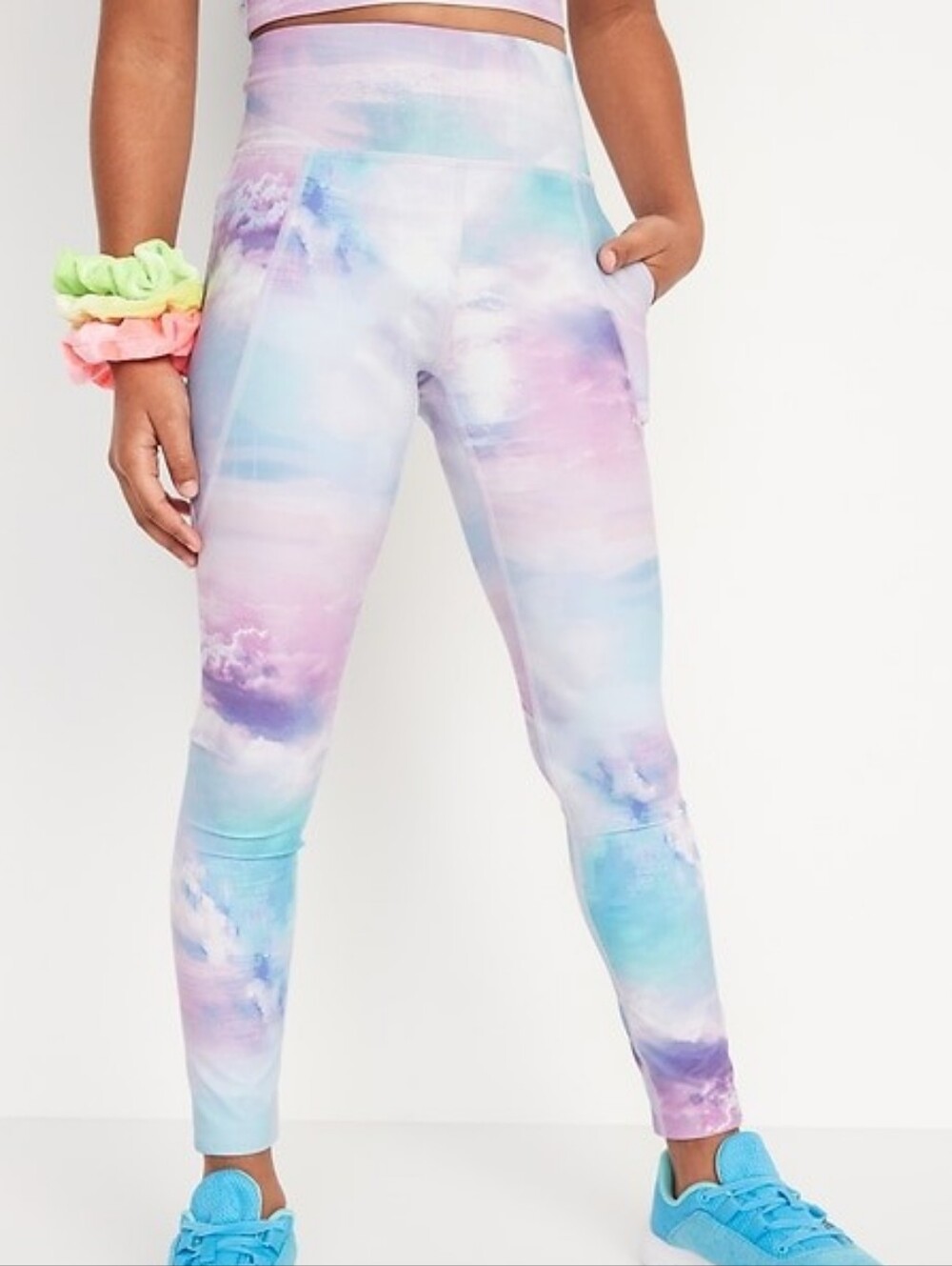 Old‎ Navy High-Waisted PowerSoft Side-Pocket Leggings Lilac Cloud